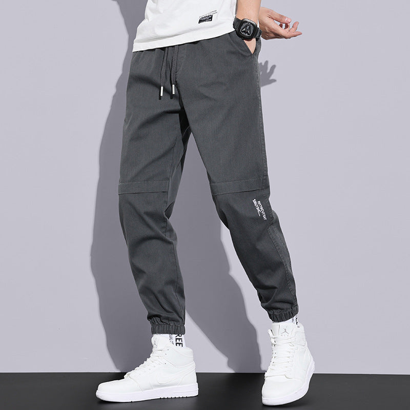 Men Sweatpants Loose Tappered Workwear Pants Summer