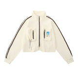 Women Hoodie Short Sweater for Women Loose Sports Jacket