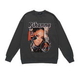 Men Long Sleeve Shirt Loose round Neck Sweater Male Letter Top Autumn