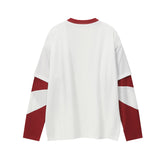 Unisex long-sleeved shirt autumloose color matching