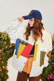 Unisex Jacket Autumn Color Contrast Patchwork Coat