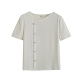 Women T-Shirt T-shirt Slimming Short-Sleeved Bottoming Shirt Top