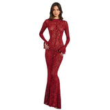 Women's Desses round Neck Printed Fishtail Dress Dress