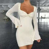 Women Dresses Pure Color Slimming Sexy Sheath Dress