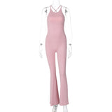 Women Jumpsuit Sports Yoga Backless Suspender Jumpsuit