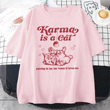 Karma Is A Cat 2024 Taylor Midnights Album Tshirt Short