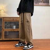 Men Sweatpants Retro Casual Pants Men's All-Match Cotton Mop Pants