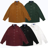 Men Long Sleeve T Shirt Spring and Autumn Leisure Long Sleeve Shirt Simple, Loose and Versatile Lapel Shirt