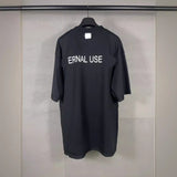 Men T-shirts Paris front and back letter T-shirts short sleeves loose casual