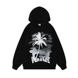 Men Hoodie Coconut Tree Printed Hoodie