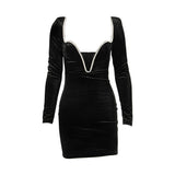Women Dresses Fall/Winter Long Sleeve Short Dress Sexy Dress