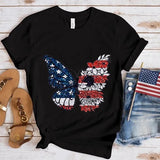 Women Independence Day T Shirt Crew Neck Short Sleeve T-shirt Top