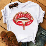 Print Women T Shirt Casual Short Sleeve