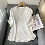Women T-Shirt Summer Women's Clothing V-neck Shirt