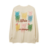 Men Long Sleeve Shirt Autumn Printed Long Sleeve T-shirt Men's and Women's T-shirt Loose Casual