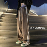 Men Sweatpants Corduroy Loose Straight Wide Leg Pants