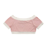 Women T-shirt Short T-shirt Girls Summer Short Sleeve Exposed Navel