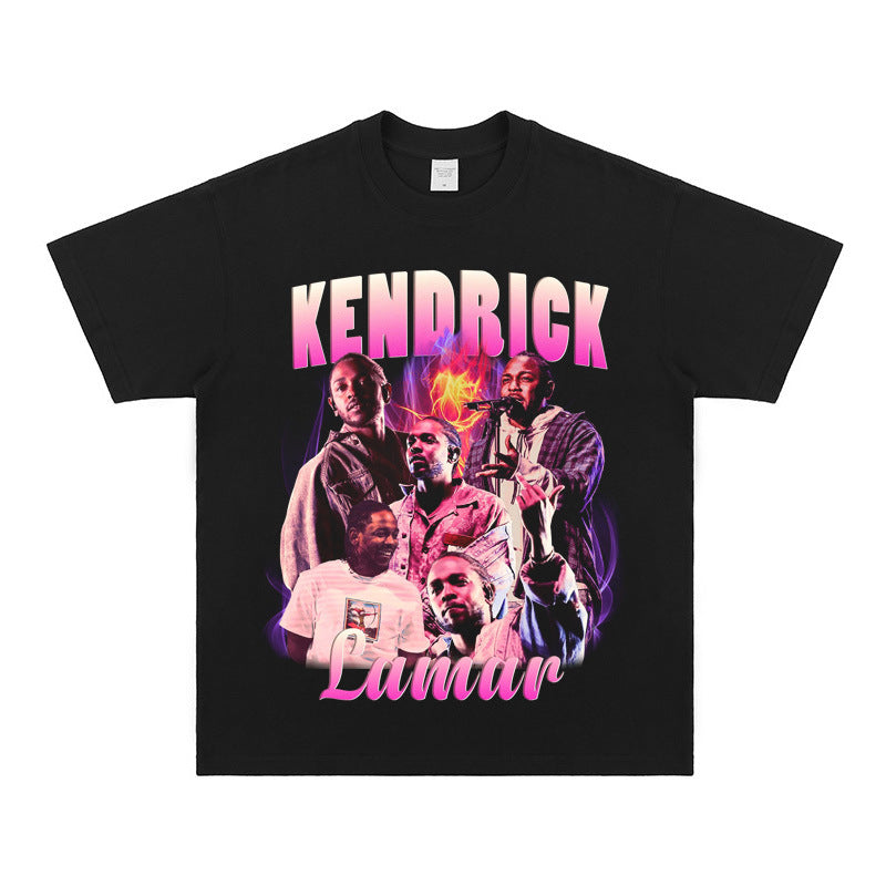 Kendrick Lamar T Shirts Hip Hop Rap Loose Short Sleeves