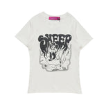 Women T-shirt Printed Short-Sleeved T-shirt Women's Summer round Neck Slim Fit