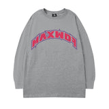 Men's Long Sleeve Shirt Long Sleeve T-shirt Men's Autumn Letter Print Loose round Neck
