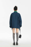 Unisex Jacket Autumn Striped Contrast Color Denim Jacket Women's Clothing