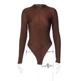 Women Jumpsuit Fashion Sexy Long Sleeve Base Bodysuit