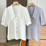 Women T-Shirt White Shirt Women's Summer Design Loose Short Sleeve