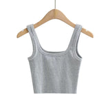 Women Camisole Summer Sling Square Collar Slimming Top