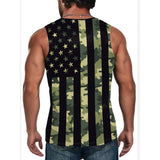 National Flag Day T Shirts Men's Vest Independence Day Printed V-neck Casual