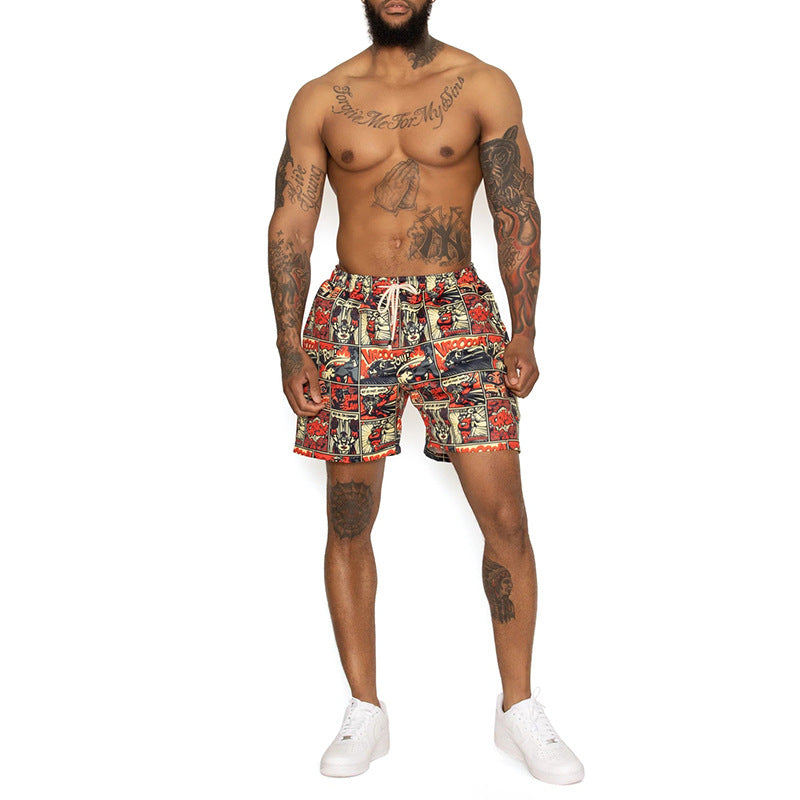 Men Shorts Summer Men's Shorts Casual Printed Beach Pants
