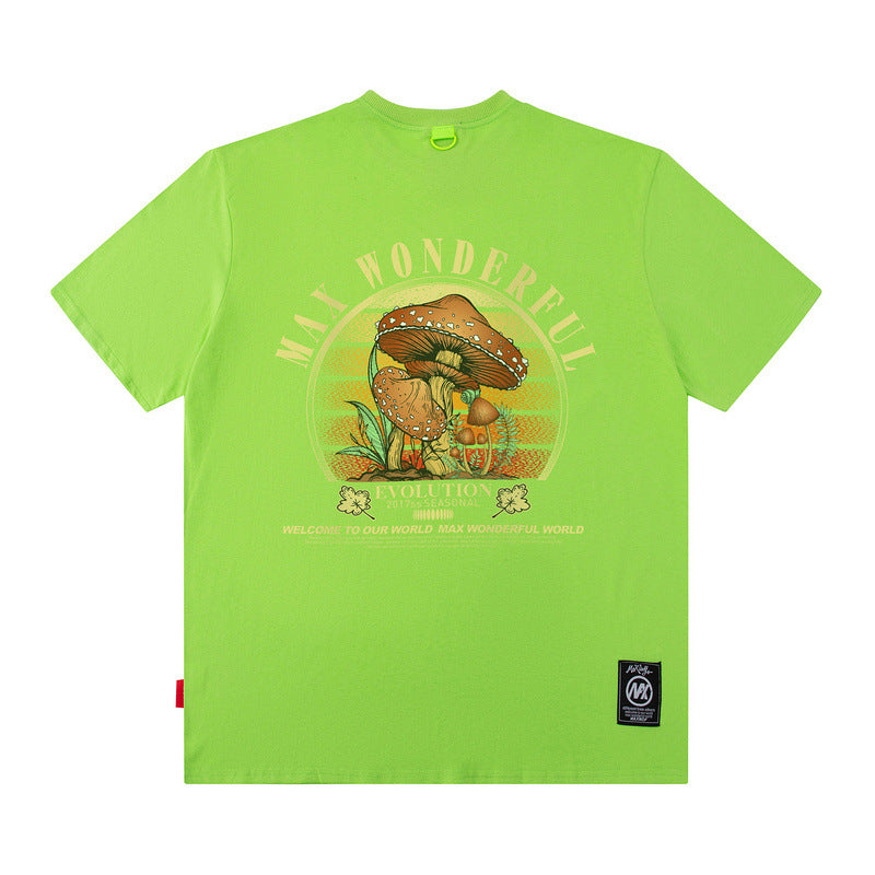 Men T Shirt Personalized Printed Short-Sleeved T-shirt Men and Women Ins Couple Loose Casual