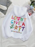 Fashion Female Korean version cute and minimalist print Hood
