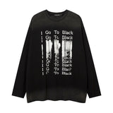 Men Long Sleeve Shirt College Style Long Sleeve T-shirt Men's and Women's Retro Bottoming Top