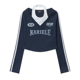 Women Long Sleeve T-Shirt Long Sleeve T-shirt Girls' Autumn Letter Printed Sports Top