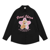 Men Long Sleeved T Shirt Printed Long Sleeve Shirt Trendy Casual Shirt Outer Wear Loose