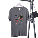 Women Independence Day T Shirt Printed Short Sleeve T-shirt