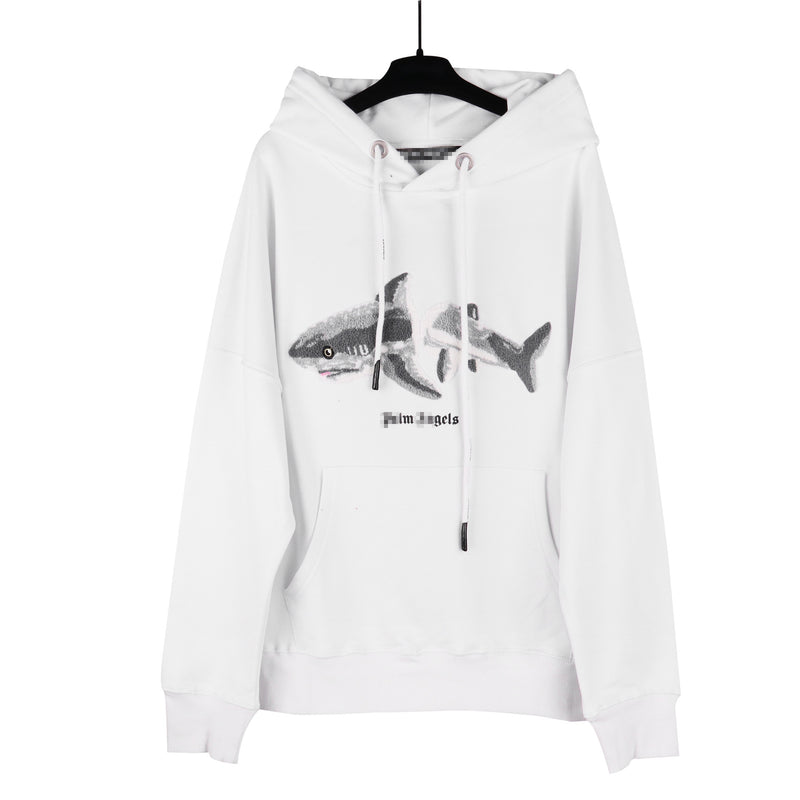 Palm Angle Hoodie Palm Angels Broken Shark Embroidered Hoodie Couple