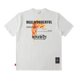 Men T Shirt Retro Men's Short-Sleeved T-shirt Casual Men and Women