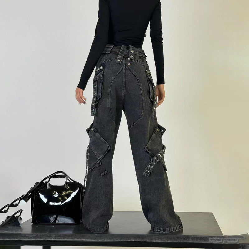 Women Jeans Spring and Autumn Women's Straight Loose Pants