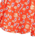 Women T-Shirt Summer Women's Orange Long Sleeve Printed Shirt