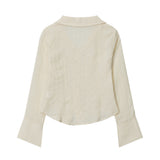 Women Long Sleeve Shirt Cardigan Shirt Women's Spring and Autumn Slim Fit Casual Long Sleeve Shirt