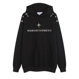 Men Hoodie Hooded Sweater Men's Personalized Letter Metal Decoration