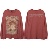 Men Long Sleeve Shirt Long Sleeve T-shirt Male and Female Trendy Brand Printed Loose Autumn and Winter