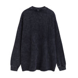 Men Long Sleeve Shirt Hiphop Vintage Long Sleeve T-shirt Men and Women Versatile Loose-Fitting Underwear