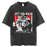 JoJo Bizarre Adventure Washed T-Shirt Men Hip Hop