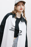 Unisex Jacket Fall Color-Blocking Embroidered Shirt Women's Clothing