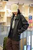 Unisex Jacket Fall Topstitching Special Embroidered Leather Women's Clothing