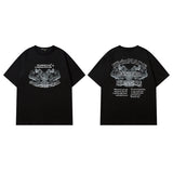 Men T Shirt Butterfly Print Short Sleeve Men's and Women's Loose Vintaget T-shirt