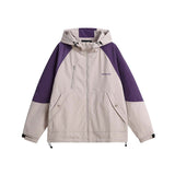 Unisex Jacket Fall Color-Blocking Printed Jacket