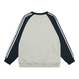 Men Hoodie Spring and Autumn Loose Sports round Neck Sweater Raglan Sleeve Pullover Top